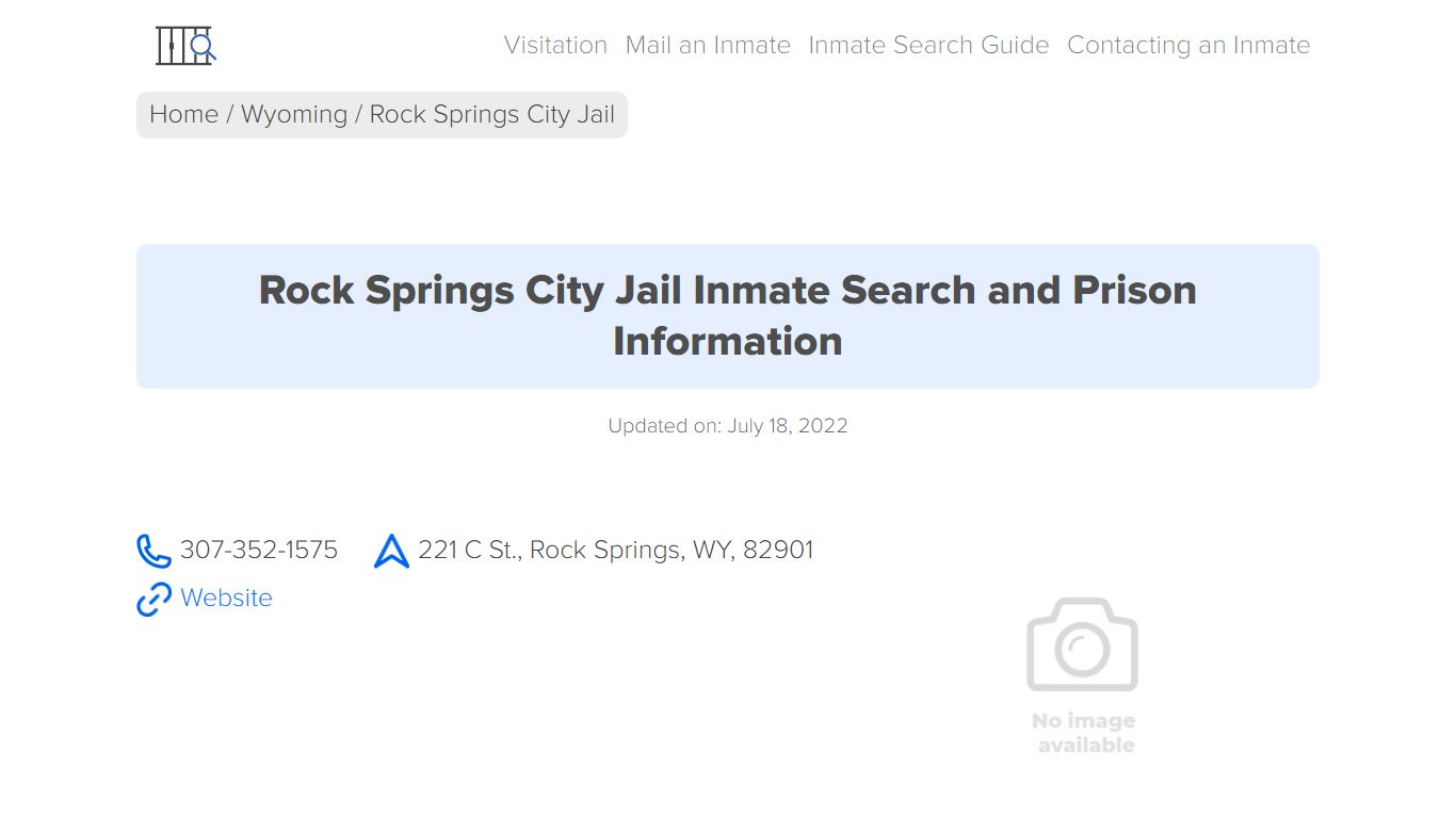 Rock Springs City Jail Inmate Search and Prison Information