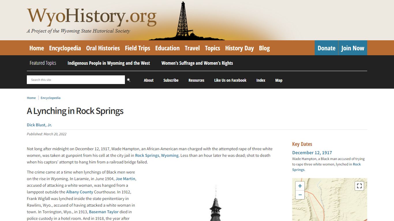 A Lynching in Rock Springs | WyoHistory.org